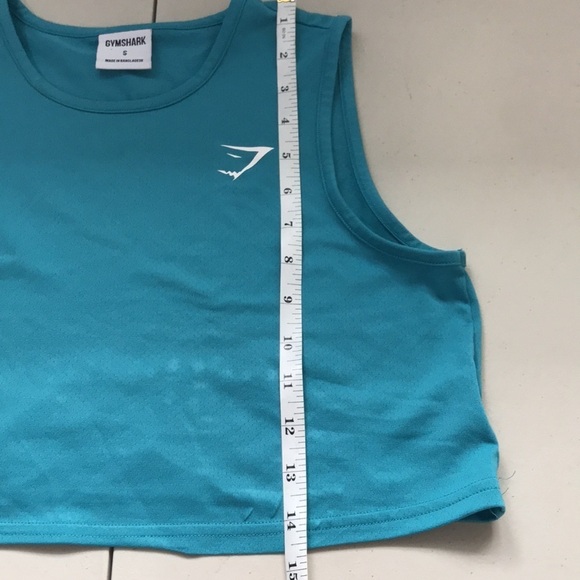 Gymshark TRAINING CROP TANK top comet blue size Small - Picture 9 of 12